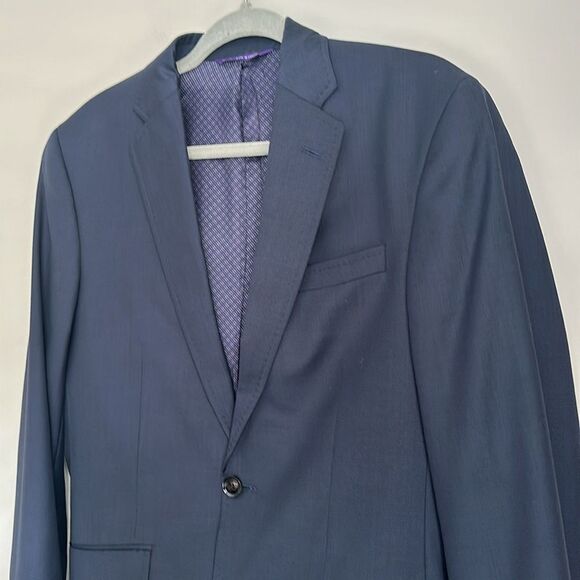Ted Baker Endurance Blazer Men's Size 38R Navy Blue Jones CT Wool Jacket Coat - Picture 10 of 13